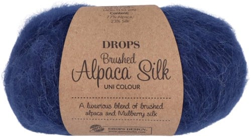 Drops Brushed Alpaca Silk Uni Colour 039 Marineblau