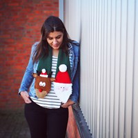 Häkelanleitung Lustiger Weihnachtsschal