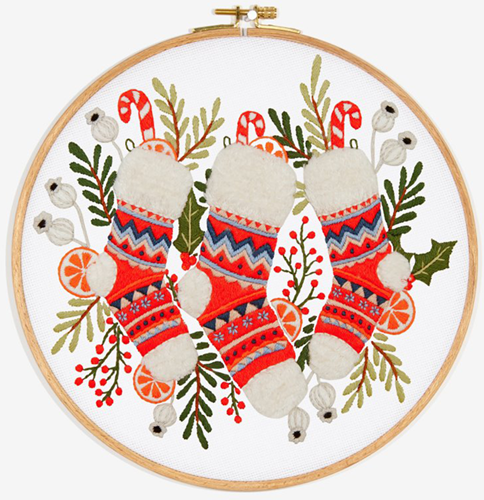 Weihnachts Socken Stickmuster-2