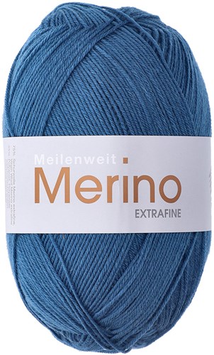 Lana Grossa Meilenweit 100 Merino Extra Fine Uni 2409 Dunkelblau