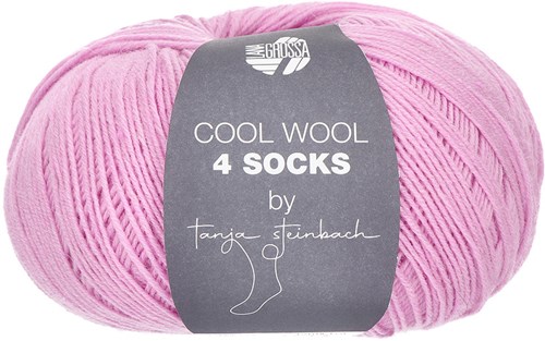 Lana Grossa Cool Wool 4 Socks Uni 7718 Rosa