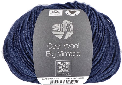 Lana Grossa Cool Wool Vintage Big 7166 Dunkelblau