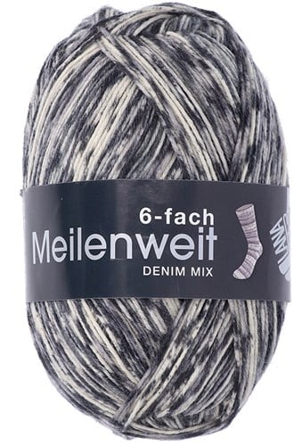 Lana Grossa Meilenweit 6-Fach 150 Denim Mix 9626