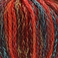 Lana Grossa Cool Merino Big Color 402 Graugrün/Rot/Gelb/Mint/Braun/Rosenholz-2
