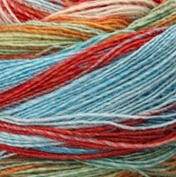 Lana Grossa Gomitolo Arte 1011 Zartgrün/Rotorange/Hellbeige/Rohweiß/Orange/Türkis-2