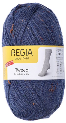 SMC Regia Sockengarn 6-draads Tweed 052 Jeans Tweed