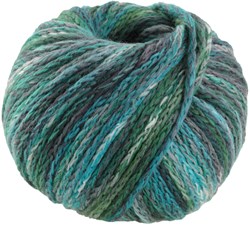 Lana Grossa Cool Merino Big Color 409 Dunkelgrün/Petrol/See-/Graugrün/Grau/Weiß
