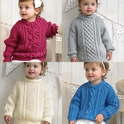 Strickanleitung Stylecraft Special Aran No. 4175 Kinderpullover