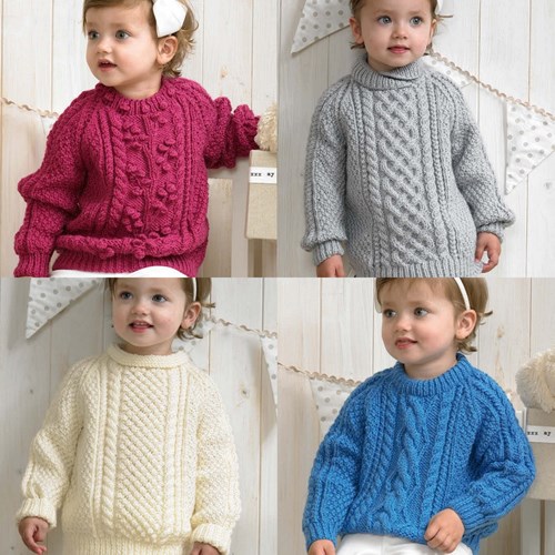 Strickanleitung Stylecraft Special Aran No. 4175 Kinderpullover