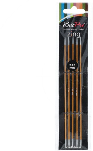 KnitPro Zing Nadelspiel 15cm 2,25 mm