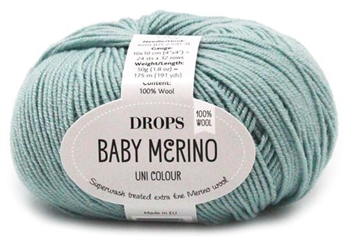 Drops Baby Merino Uni Colour 043 Hell Seegrün