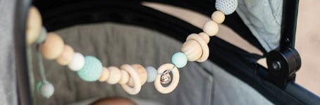 Selbstgemachte Kinderwagenkette - Kostenlose Anleitung