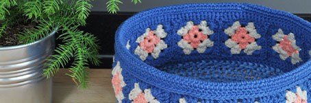 Granny Squares Korb häkeln