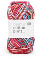 Rico Creative Cotton Aran Print 4 Red-Blue Mix