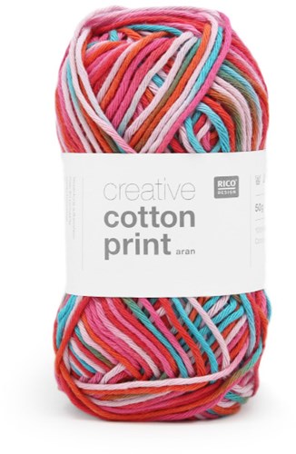 Rico Creative Cotton Aran Print 4 Red-Blue Mix