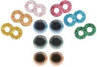 Rico Sicherheitsaugen Glitzermischung 9mm 6Stk.