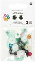 Rico Sicherheitsaugen Glitzermischung 9mm 6Stk.-3