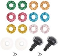 Rico Sicherheitsaugen Glitzermischung 9mm 6Stk.-2