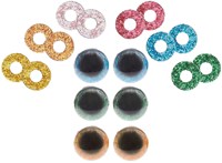 Rico Sicherheitsaugen Glitzermischung 12mm 6Stk.