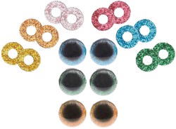 Rico Sicherheitsaugen Glitzermischung 12mm 6Stk.