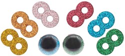 Rico Sicherheitsaugen Glitzermischung 20mm 2Stk.