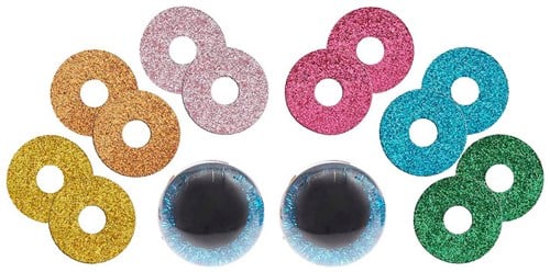 Rico Sicherheitsaugen Glitzermischung 30mm 2Stk.