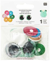 Rico Sicherheitsaugen Glitzermischung 30mm 2Stk.-3