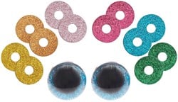 Rico Sicherheitsaugen Glitzermischung 40mm 2Stk.