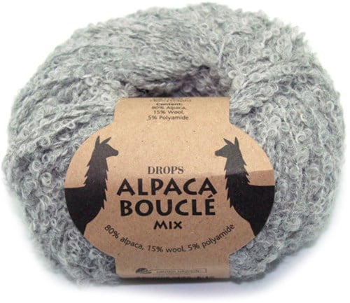 Drops Alpaca Bouclé Mix 5110 Hellgrau
