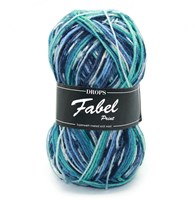 Drops Fabel Print 522 Türkis/Blau