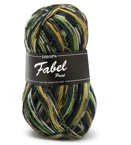 Drops Fabel Print 542 Grün