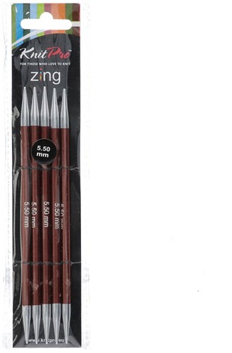 KnitPro Zing Nadelspiel 15cm 5,50 mm