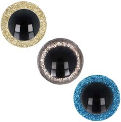 Opry Glitzer-Tieraugen zweifarbig 10 mm pro 10 Stück