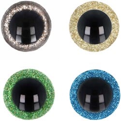 Opry Glitzer-Tieraugen zweifarbig 12 mm pro 10 Stück
