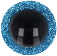 Opry Glitzer-Tieraugen, zweifarbig, 12 mm, Blau, pro 10 Stück