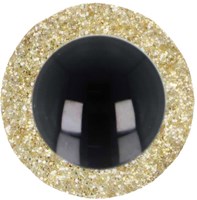 Opry Glitzer-Tieraugen, zweifarbig, 12 mm Gold, pro 10 Stück