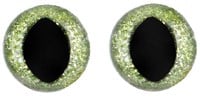 Opry Glitzer-Katzenaugen, zweifarbig, 12 mm, Grün, pro 10 Stück
