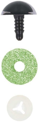 Opry Glitzer-Katzenaugen, zweifarbig, 12 mm, Grün, pro 10 Stück-2