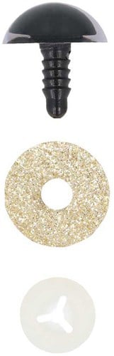 Opry Glitzer-Katzenaugen, zweifarbig, 12 mm, Gold, pro 10 Stück-2