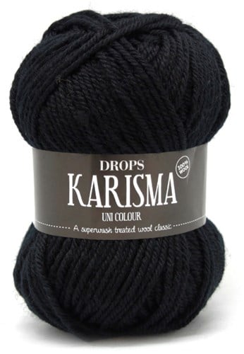 Drops Karisma Uni Colour 005 Schwarz