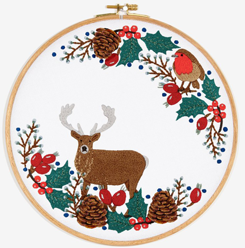 Weihnachtselch Stickmuster