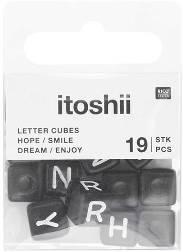 Rico Würfelperlen Armband Set hope/smile/dream/enjoy - Black-2
