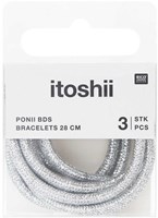 Rico Armband Kordel Set - Glittering Silver