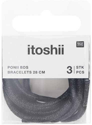 Rico Armband Kordel Set - Glittering Black