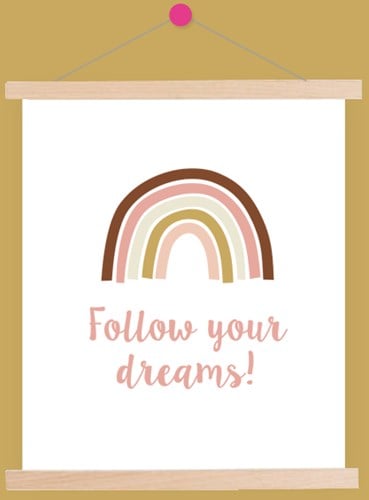 Wollplatz Regenbogen Poster 3 Vintage pink