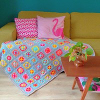 Acrylic Power Flower Decke Häkelpaket-2