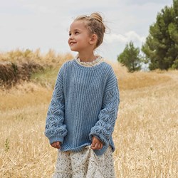 Cotton Yak Mädchenpullover Strickpaket