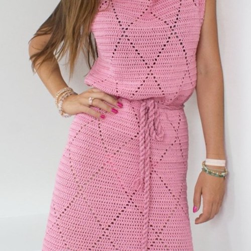 Häkelanleitung Durable Coral Kleid