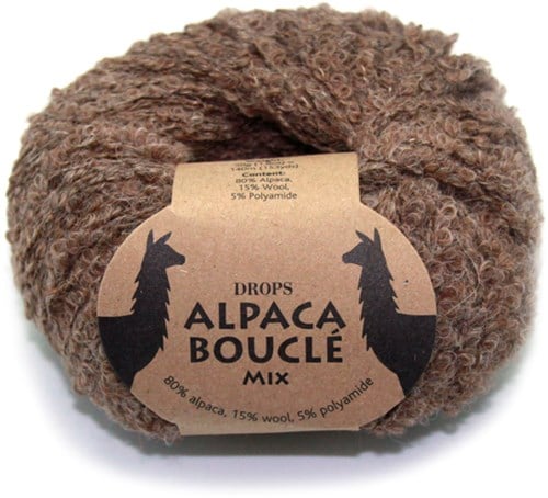 Drops Alpaca Bouclé Mix 602 Braun