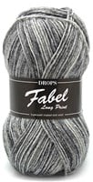 Drops Fabel Long Print 602 Silber-fox